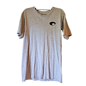 Costa Del Mar T Shirt Mens Medium Born On The Water Logo Gray
